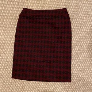 Halogen Nordstrom houndstooth high waisted pencil skirt 2 4